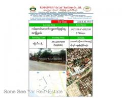(RL 15 - 00131) Rent Land Kannar Main Road Ahlon TSP တြင္ 10 Years ေျမကြက္ ဌားရန္ရိွပါသည္ ၊၊