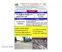(RL 5 - 00132) Rent Thilawar Land သီလ၀ါဖြံ႕ၿဖိဳးေရးလမ္းမေမးတင္တြင္ ေျမသီးသန္႕ႏွစ္ရွည္ ဌားရန္ရွိသည္ ၊